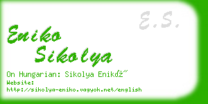 eniko sikolya business card